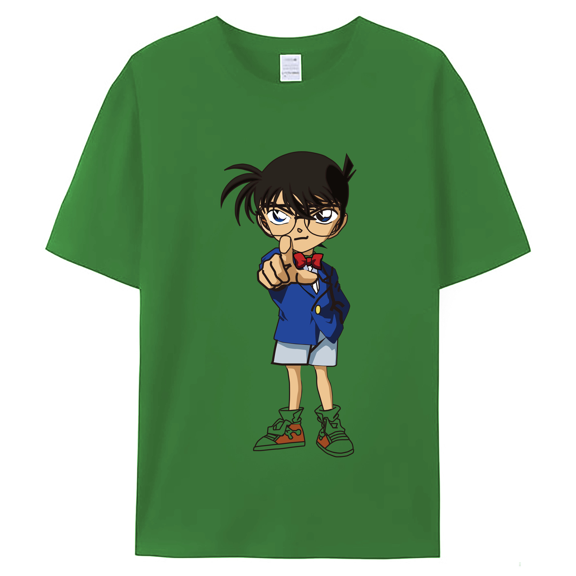 （画像用） 名探偵コナン 江戸川 コナン Detective Conan Conan Edogawa レディースカジュアルプリントTシャツ（綿100％）